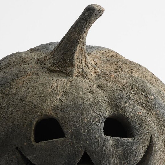 Pottery Barn Terracotta Jack-o-Lantern - Black - MEDIUM - Picture 2 of 4